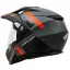 سه رخ پشت کلاه کاسکت ادونچری یوفو مدل ARIES MATT GRAY BLACK ORANGE