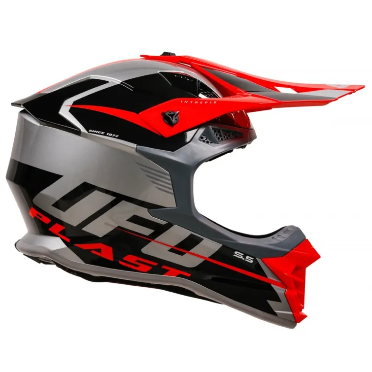 خرید کلاه کاسکت کراسی یوفو مدل INTREPID SILVER BLACK ORANGE با بهترین قیمت