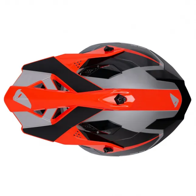 بالای کلاه کاسکت کراسی یوفو مدل INTREPID SILVER BLACK ORANGE