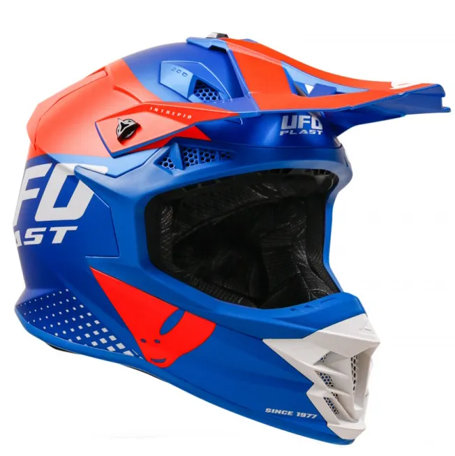 قیمت کلاه کاسکت کراسی یوفو مدل INTREPID MATT BLUE ORANGE