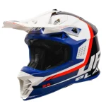 کلاه کاسکت کراسی یوفو مدل INTREPID NAVY BLUE WHITE ORANGE