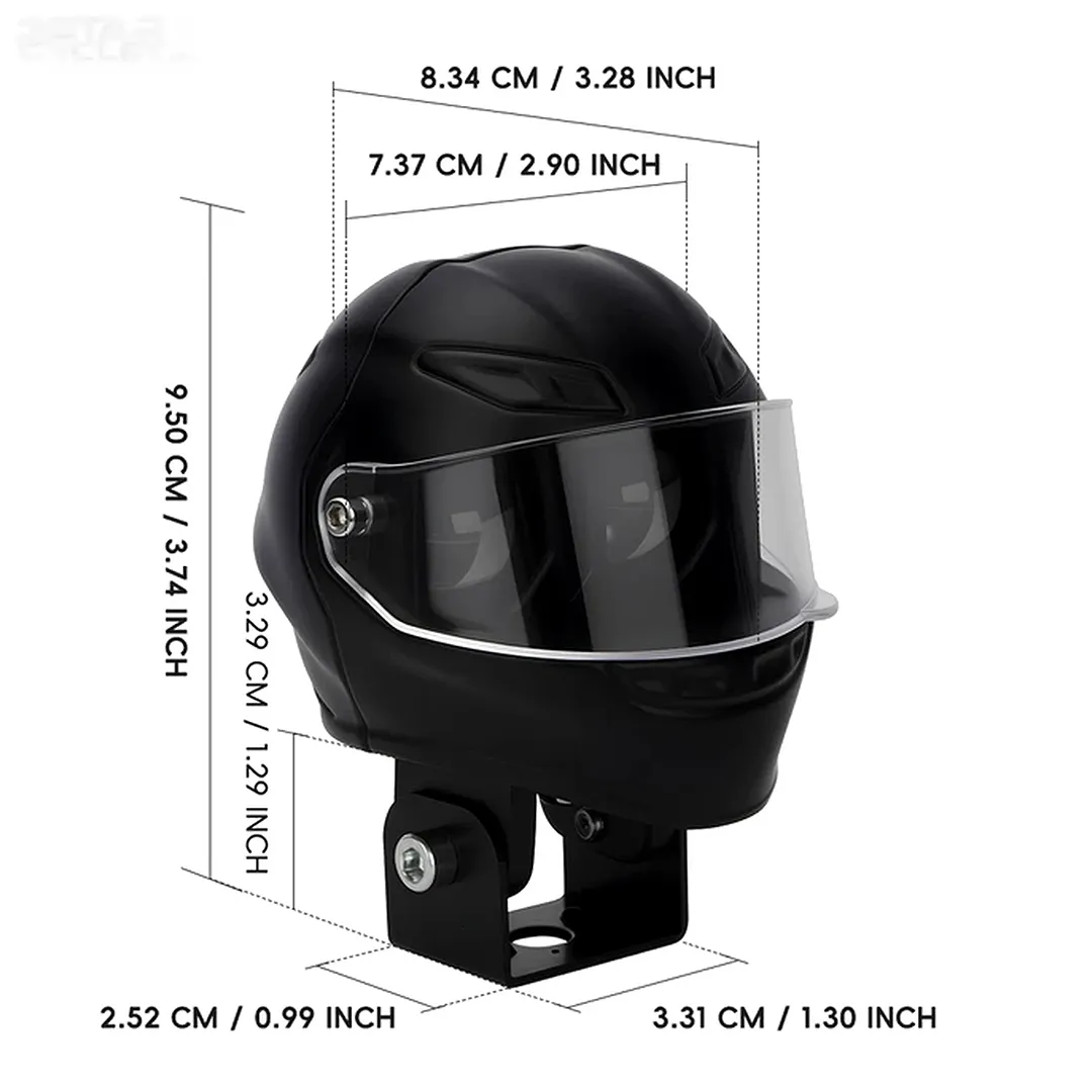 قیمت پروژکتور طرح کلاه کاسکت لنزو مدل Foglamp Matt Black