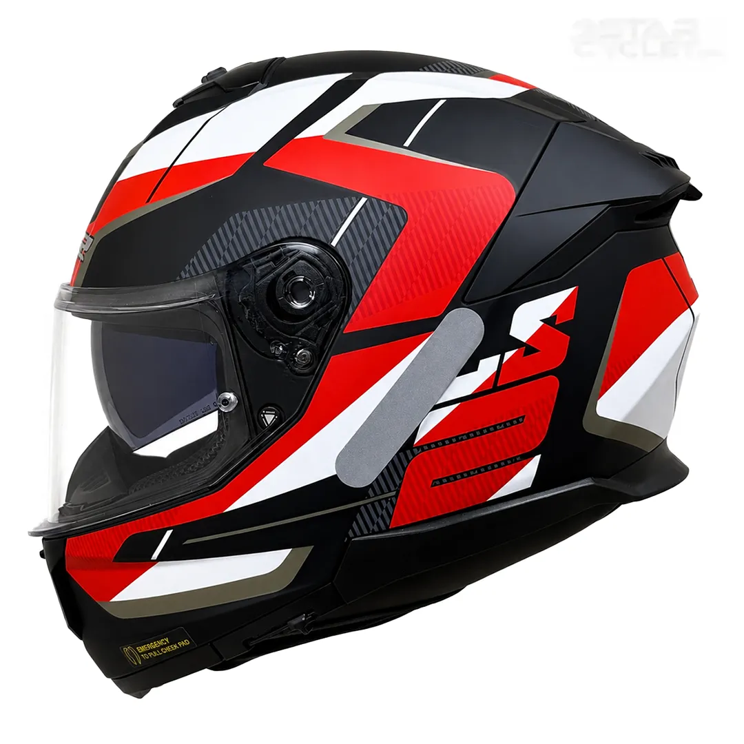 خرید کلاه کاسکت فک ثابت LS2 مدل STREAM2 FF808-2 MATT BLACK RED WHITE