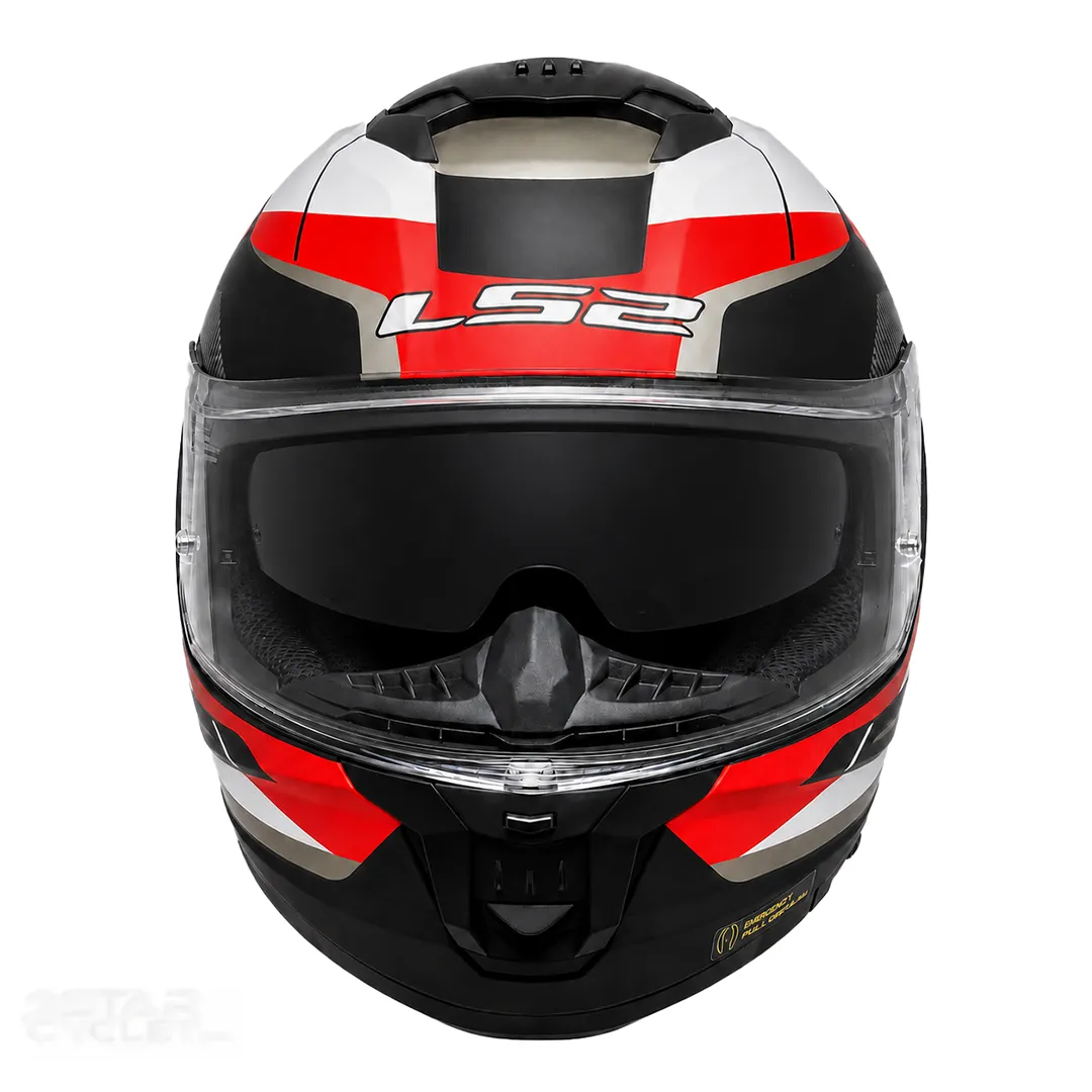 عکس کلاه کاسکت فک ثابت LS2 مدل STREAM2 FF808-2 MATT BLACK RED WHITE