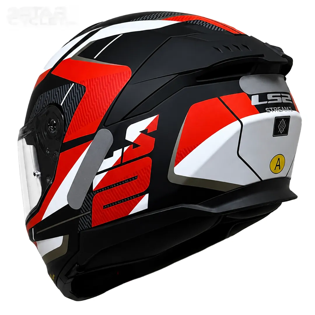 سه رخ کلاه کاسکت فک ثابت LS2 مدل STREAM2 FF808-2 MATT BLACK RED WHITE
