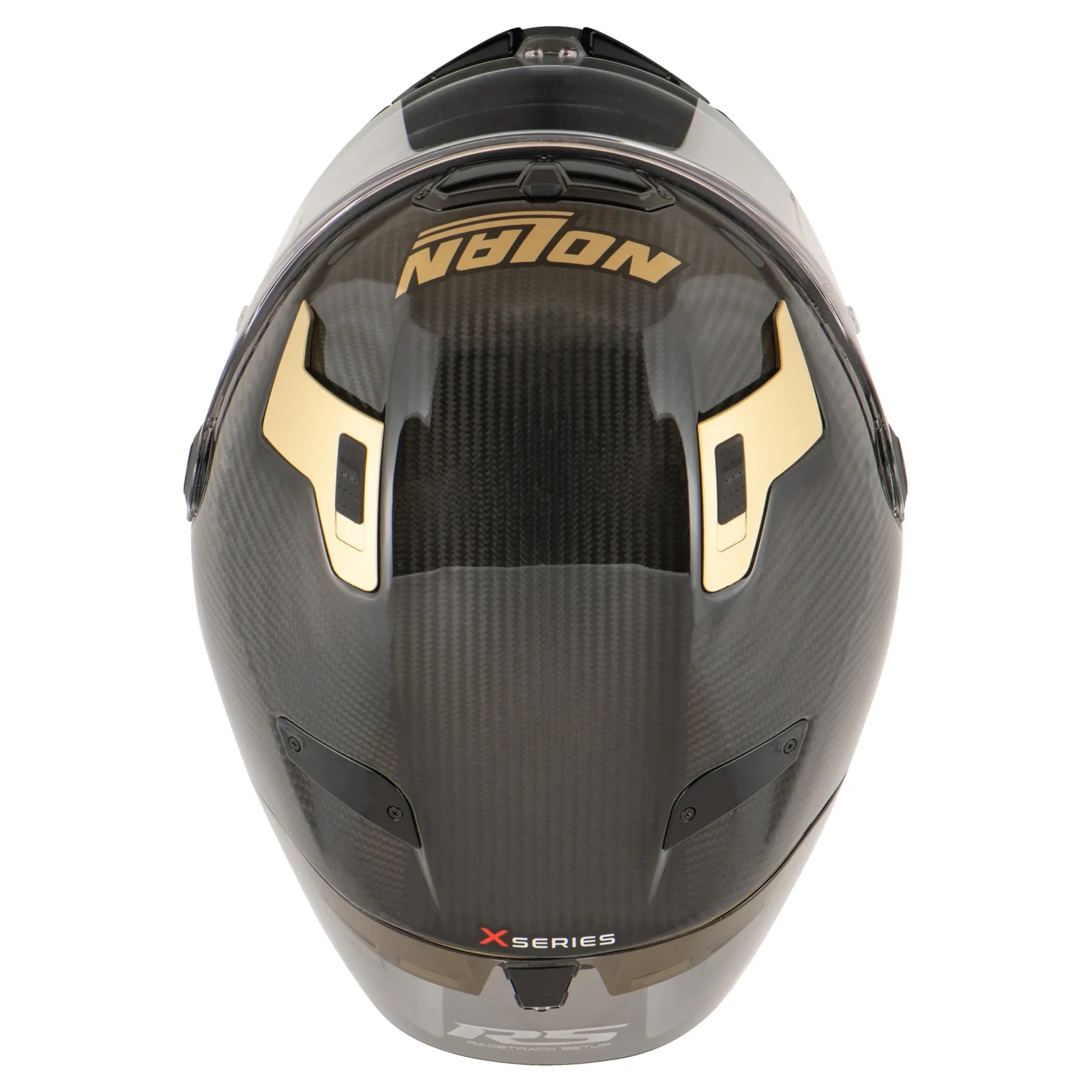 روی کلاه کاسکت فک ثابت نولان مدل X804 RS ULTRA CARBON AUREO