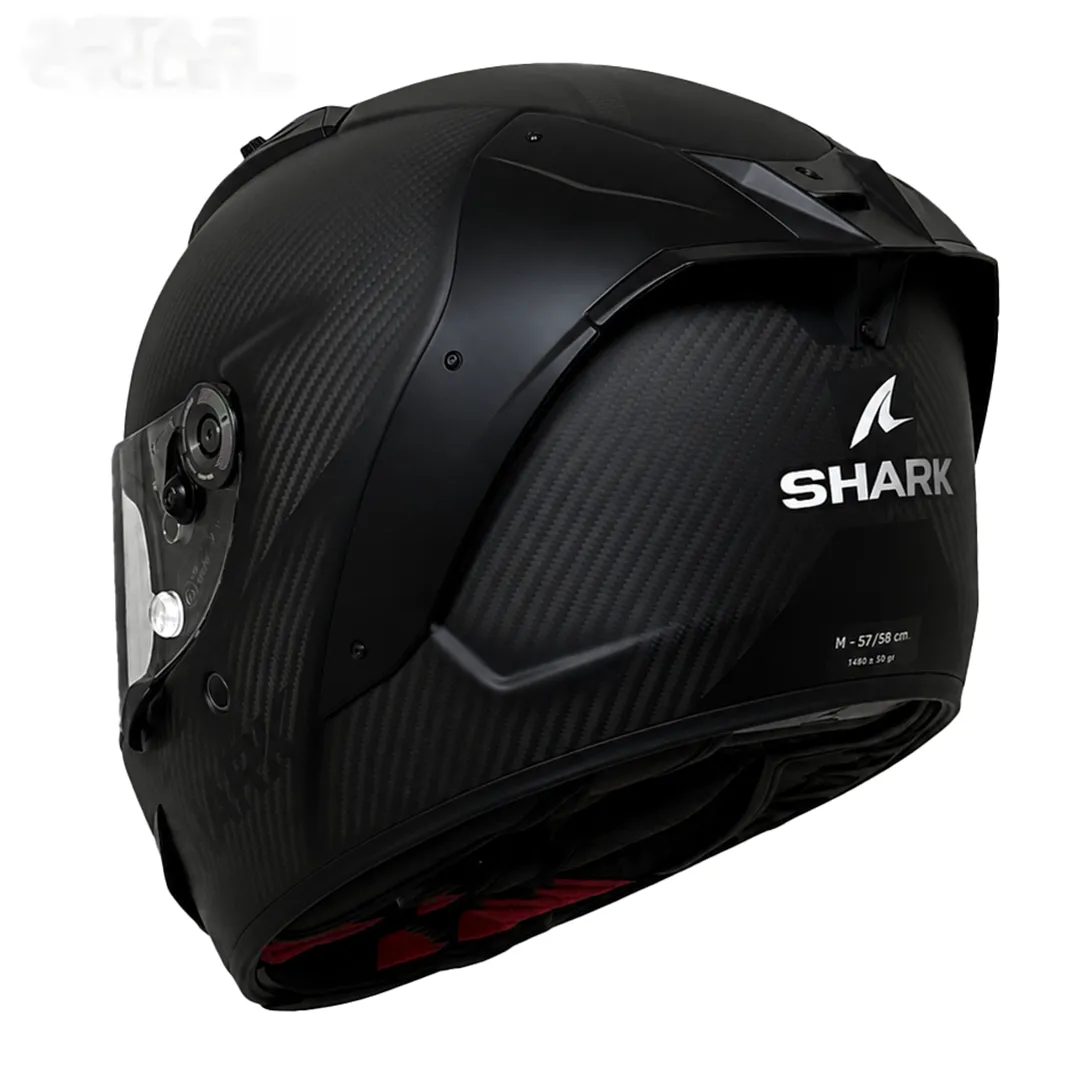سه رخ پشت کلاه کاسکت فک ثابت شارک مدل AERON CARBON SKIN MATT