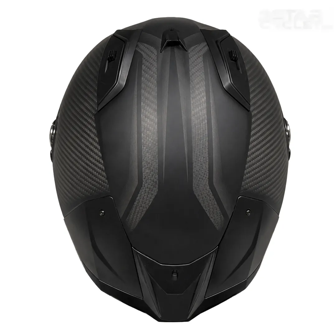 بالای کلاه کاسکت فک ثابت شارک مدل AERON CARBON SKIN MATT