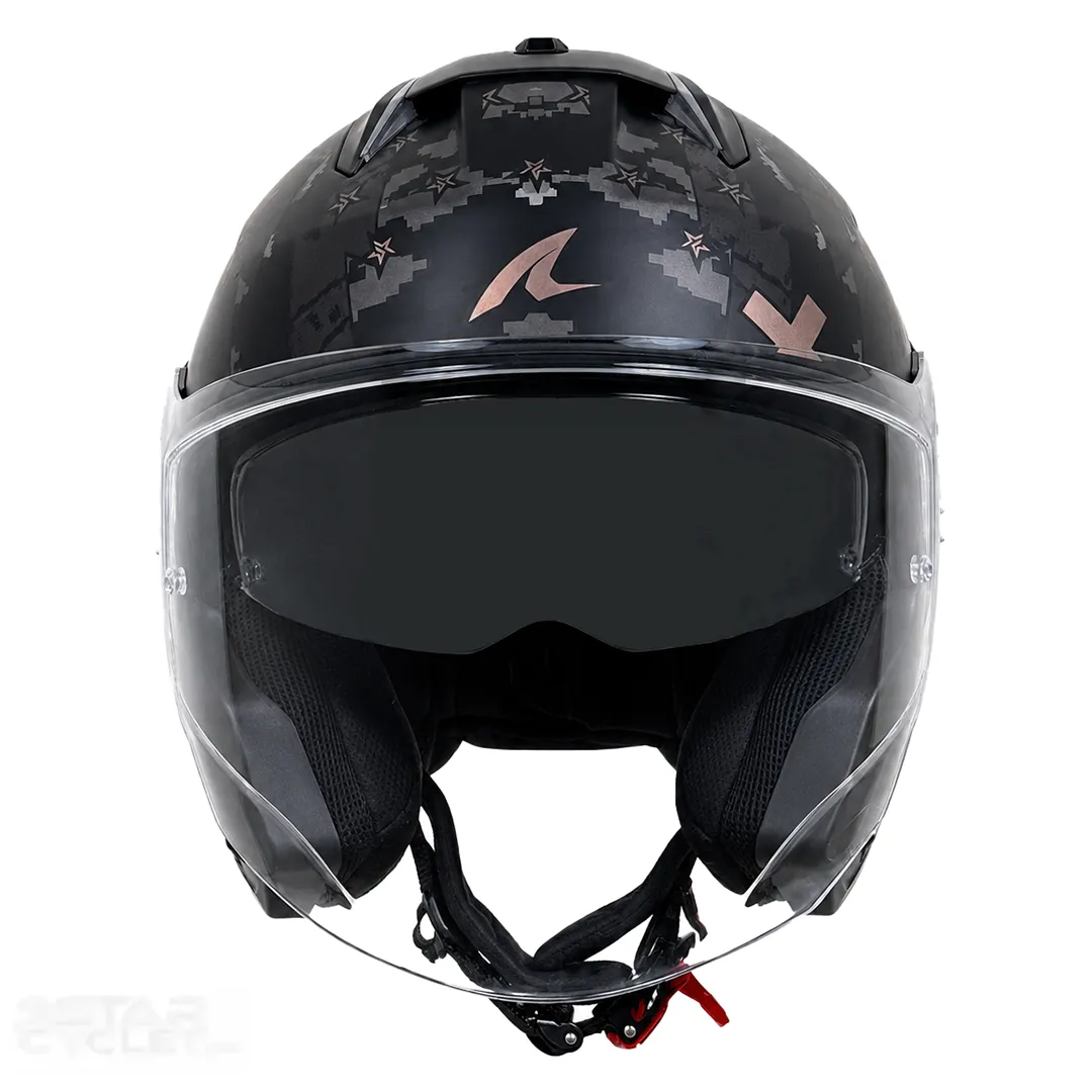 عکس کلاه کاسکت بدون فک شارک مدل SKWAL i3 JET HELLCAT MAT