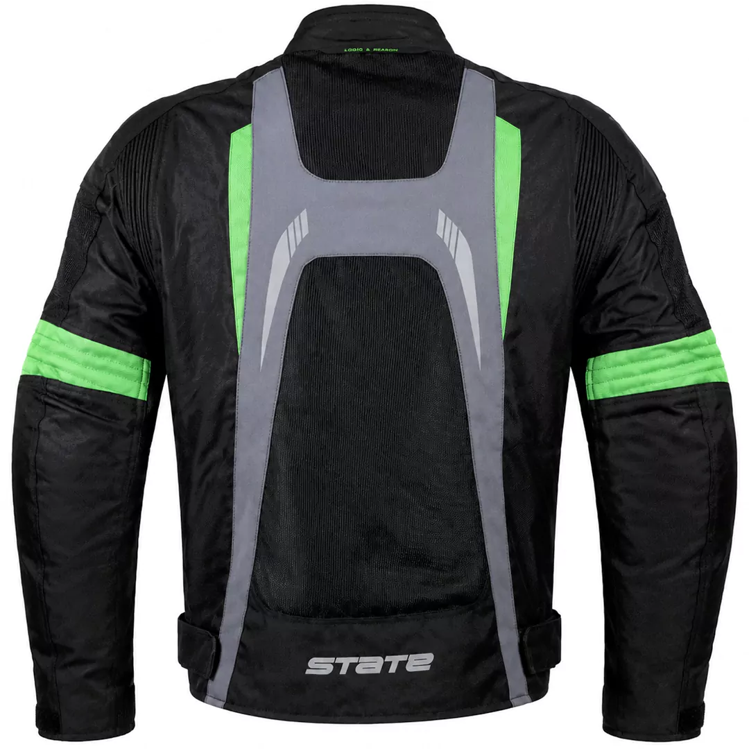 خرید کاپشن تابستانی موتورسواری استیت مدل ترونیک نت BLACK GREEN