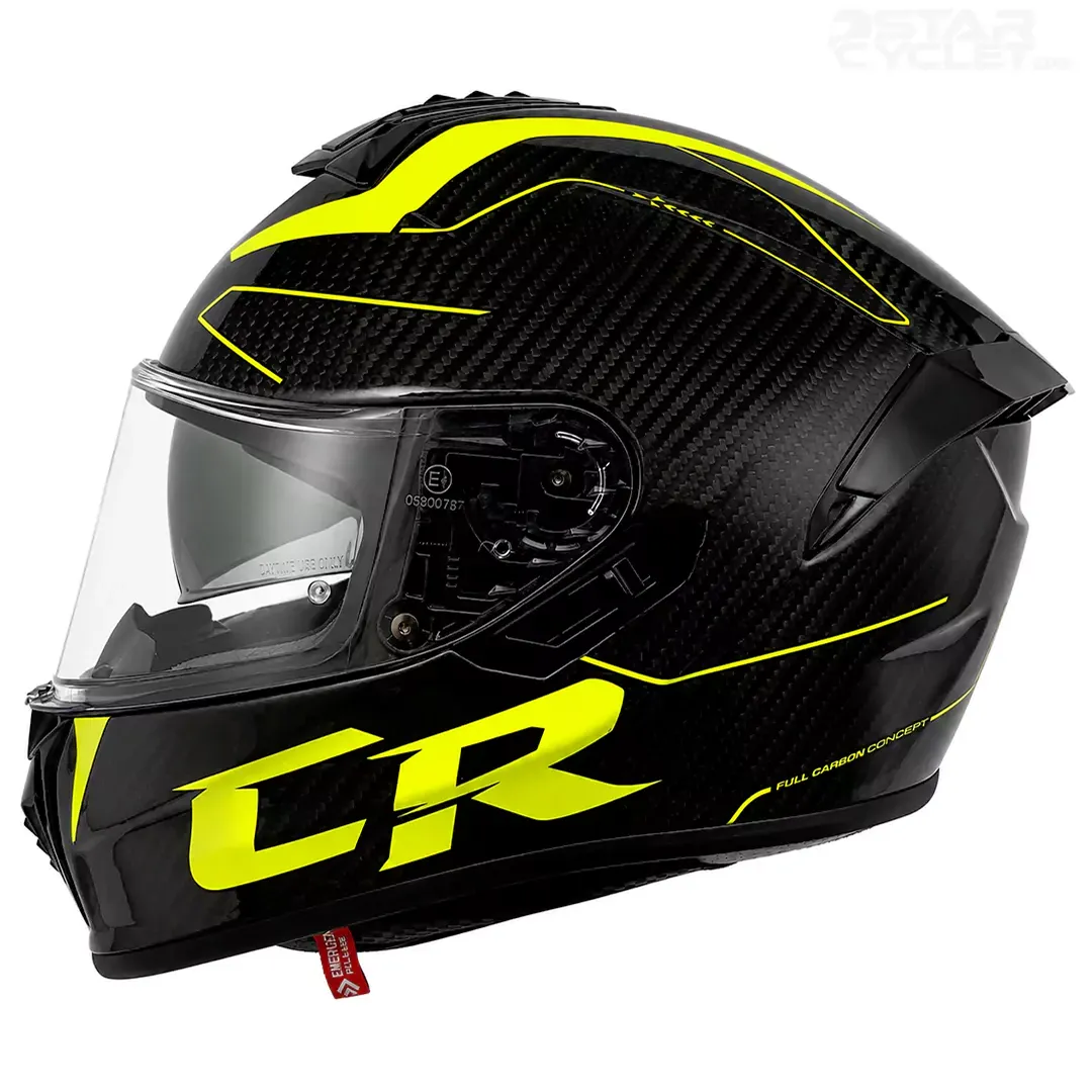 خرید کلاه کاسکت فک ثابت راپیدو مدل 101SV CARBON GLOSSY NEON YELLOW