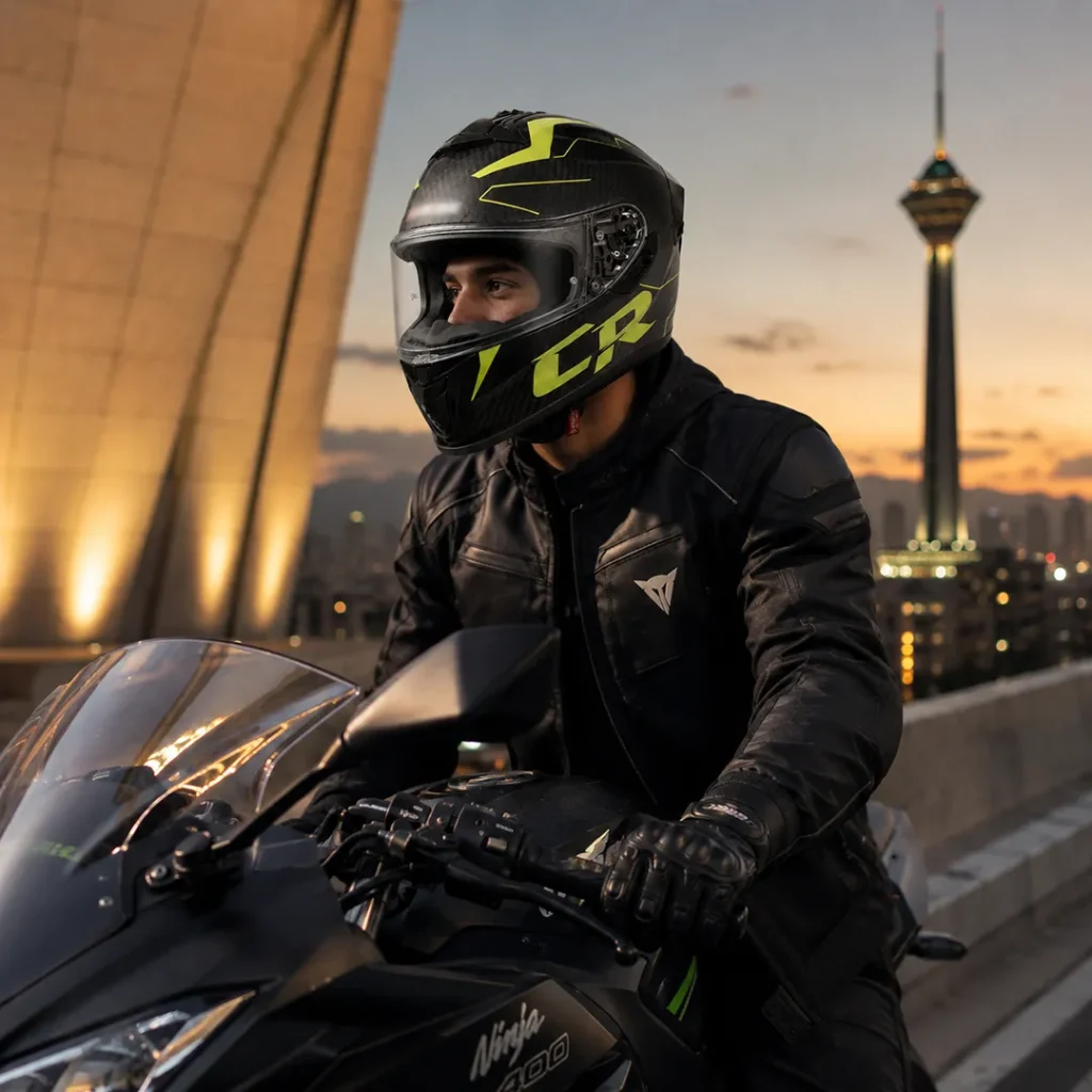 خرید کلاه کاسکت فک ثابت راپیدو مدل 101SV CARBON GLOSSY NEON YELLOW با کیفیت بالا