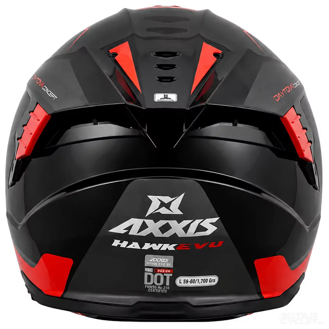 عکس کلاه کاسکت فک ثابت اکسیس مدل HAWK Black orange gray