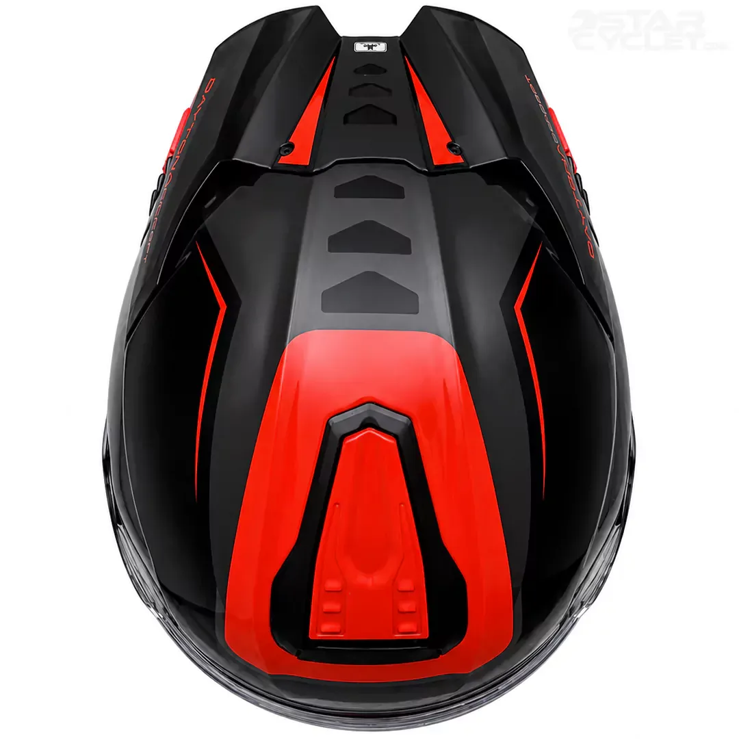 خرید کلاه کاسکت فک ثابت اکسیس مدل HAWK Black orange gray با قیمت مناسب