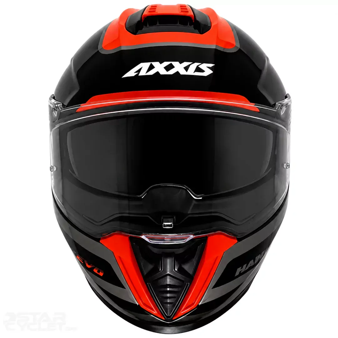 قیمت کلاه کاسکت فک ثابت اکسیس مدل HAWK Black orange gray