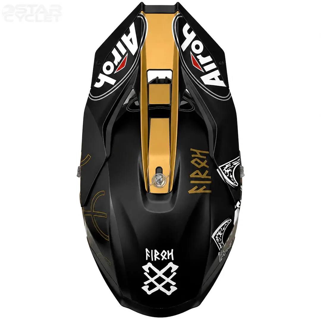 خرید کلاه کاسکت کراسی AIROH مدل SWORD TWIST2 BLACK GOLD MATT اصل