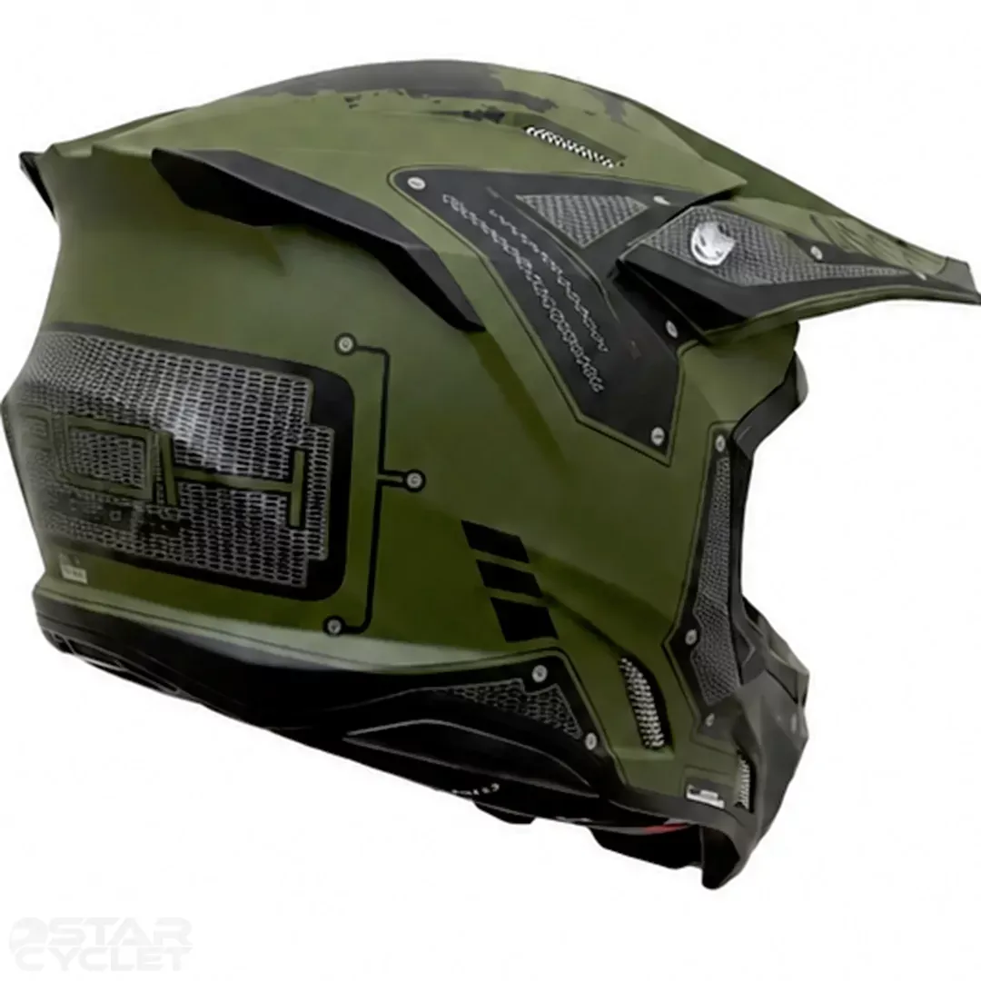 عکس کلاه کاسکت کراسی AIROH مدل TWIST3 MILITARY MATT