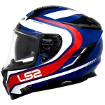 خرید کلاه کاسکت فک ثابت LS2 مدل CHALLENGER BLUE WHITE RED