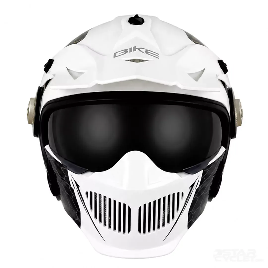 قیمت کلاه کاسکت فک جدا QIKE مدل WHITE GAGE BROS