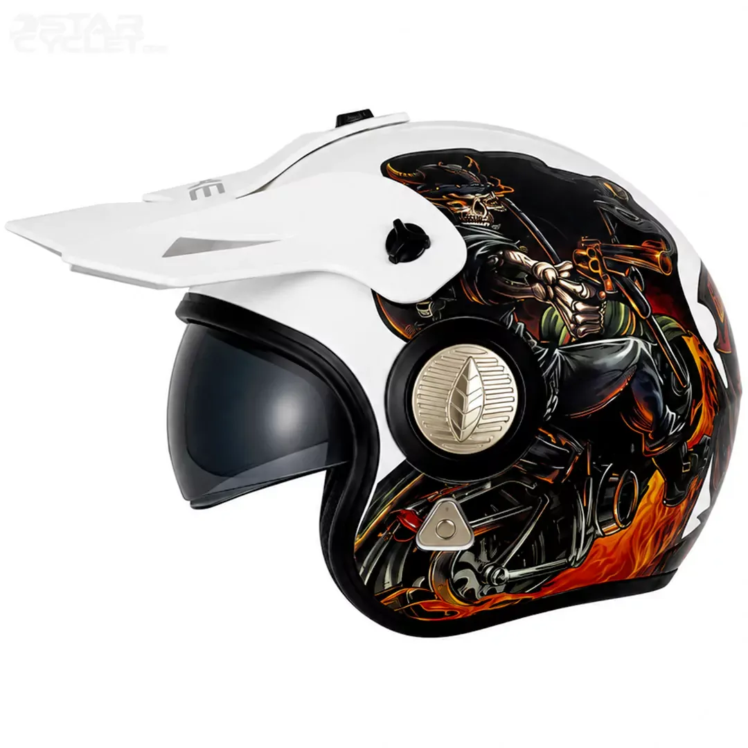خرید کلاه کاسکت فک جدا QIKE مدل WHITE GAGE BROS از نمایندگی
