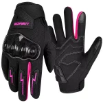 دستکش زنانه چهارفصل موتورسواری RSSPURTT مدل BLACK PINK