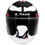 جلو کلاه کاسکت بدون فک LS2 مدل COMPASS BLACK WHITE RED 626