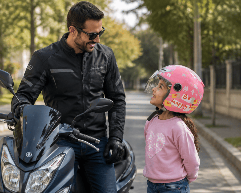 خرید کلاه کاسکت بدون فک بچگانه ردلاین مدل 8-908 BRIGHT PINK RABBIT از استارسیکلت - عکس
