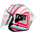 کلاه کاسکت بدون فک ردلاین مدل Bright White Candy 966-13