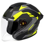 کلاه کاسکت بدون فک ردلاین مدل 15-966 MATT BLACK FLUOR YELLOW