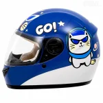 خرید کلاه کاسکت فک ثابت بچگانه REDLINE مدل 6-906 BRIGHT BLUE CAT