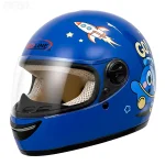 کلاه کاسکت فک ثابت بچگانه REDLINE مدل 9-906 BRIGHT BLUE MONSTER