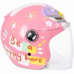 کلاه کاسکت بدون فک بچگانه REDLINE مدل 8-908 BRIGHT PINK RABBIT