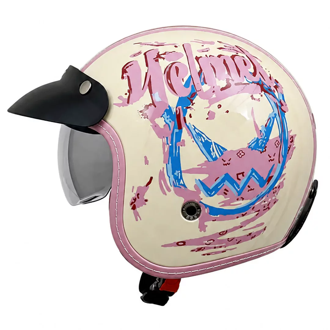 خرید کلاه کاسکت وسپایی REDLINE مدل BRIGHT CREAM HELMET 936-17