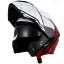 خرید کلاه کاسکت فک متحرک زیزو مدل 1900PLUS WHITE BLACK RED