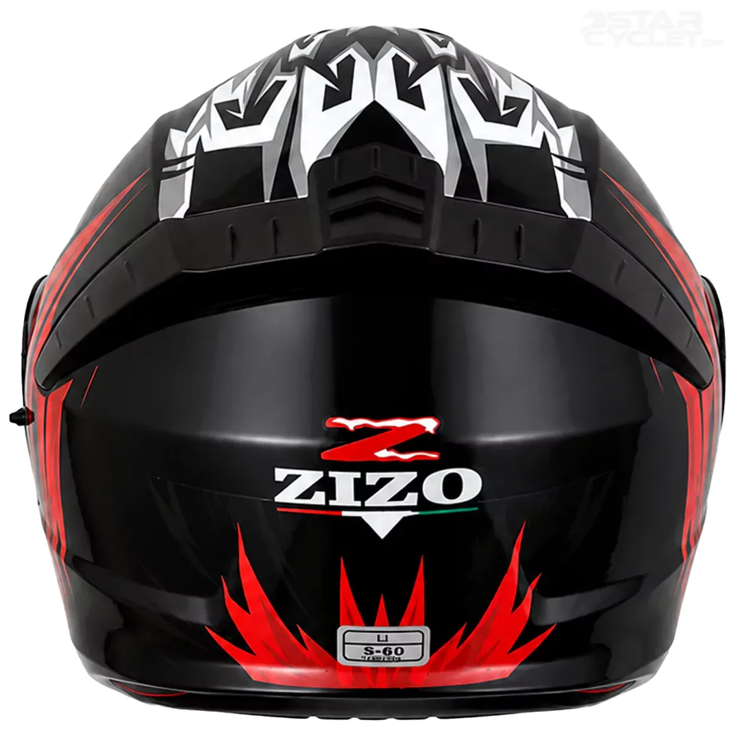 خرید کلاه کاسکت فک متحرک زیزو مدل 1900PLUS WHITE BLACK RED با قیمت مناسب