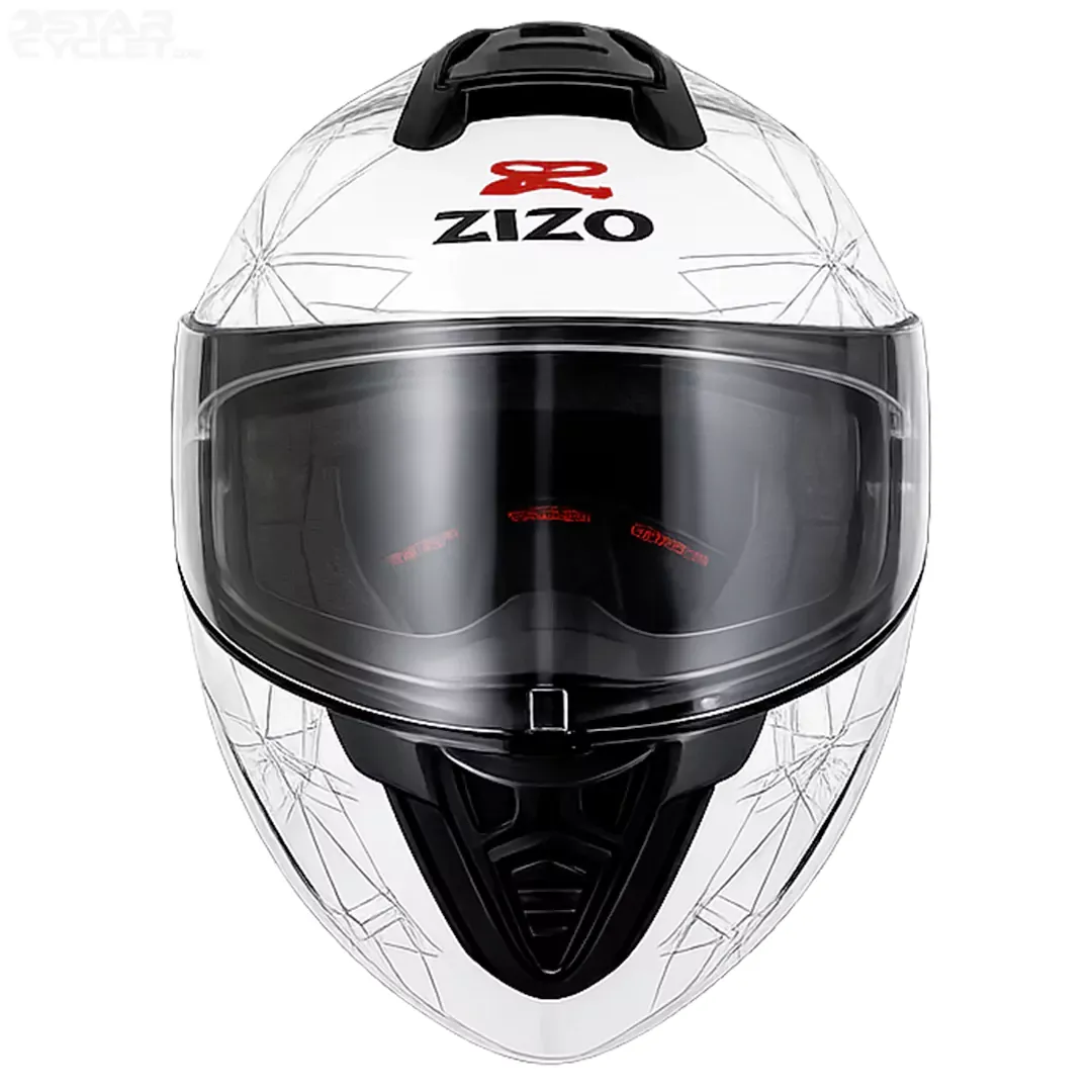 خرید کلاه کاسکت فک متحرک زیزو مدل 1900PLUS WHITE BLACK RED از نمایندگی