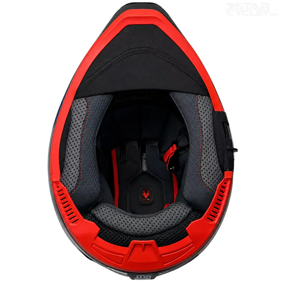 خرید کلاه کاسکت ادونچری اکسیس مدل WOLF DS HYDRA B5 MATT RED BLACK BLUE با کیفیت بالا