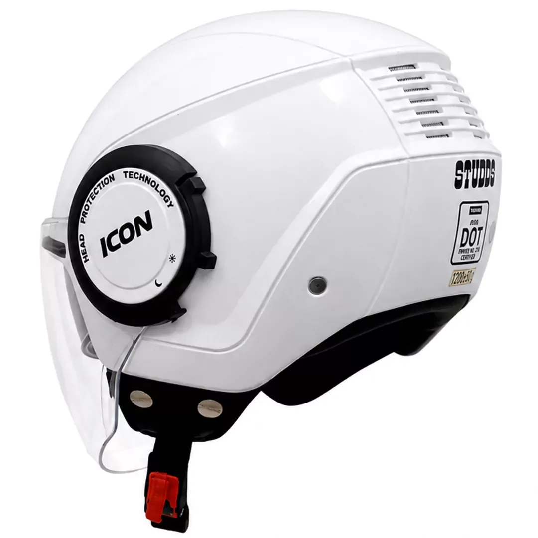 خرید کلاه کاسکت بدون فک استادز مدل iCON WHITE از نمایندگی