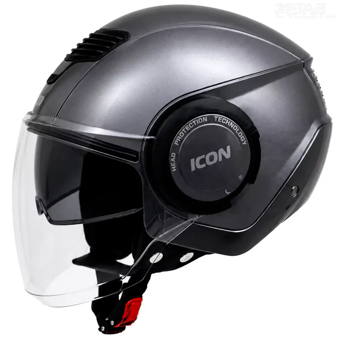 خرید کلاه کاسکت بدون فک استادز مدل iCON SHINE GRAY