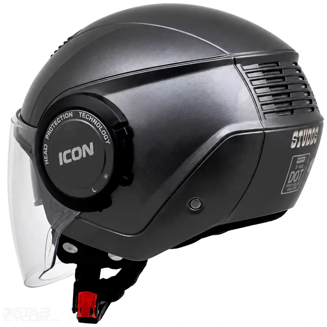 عکس کلاه کاسکت بدون فک استادز مدل iCON SHINE GRAY