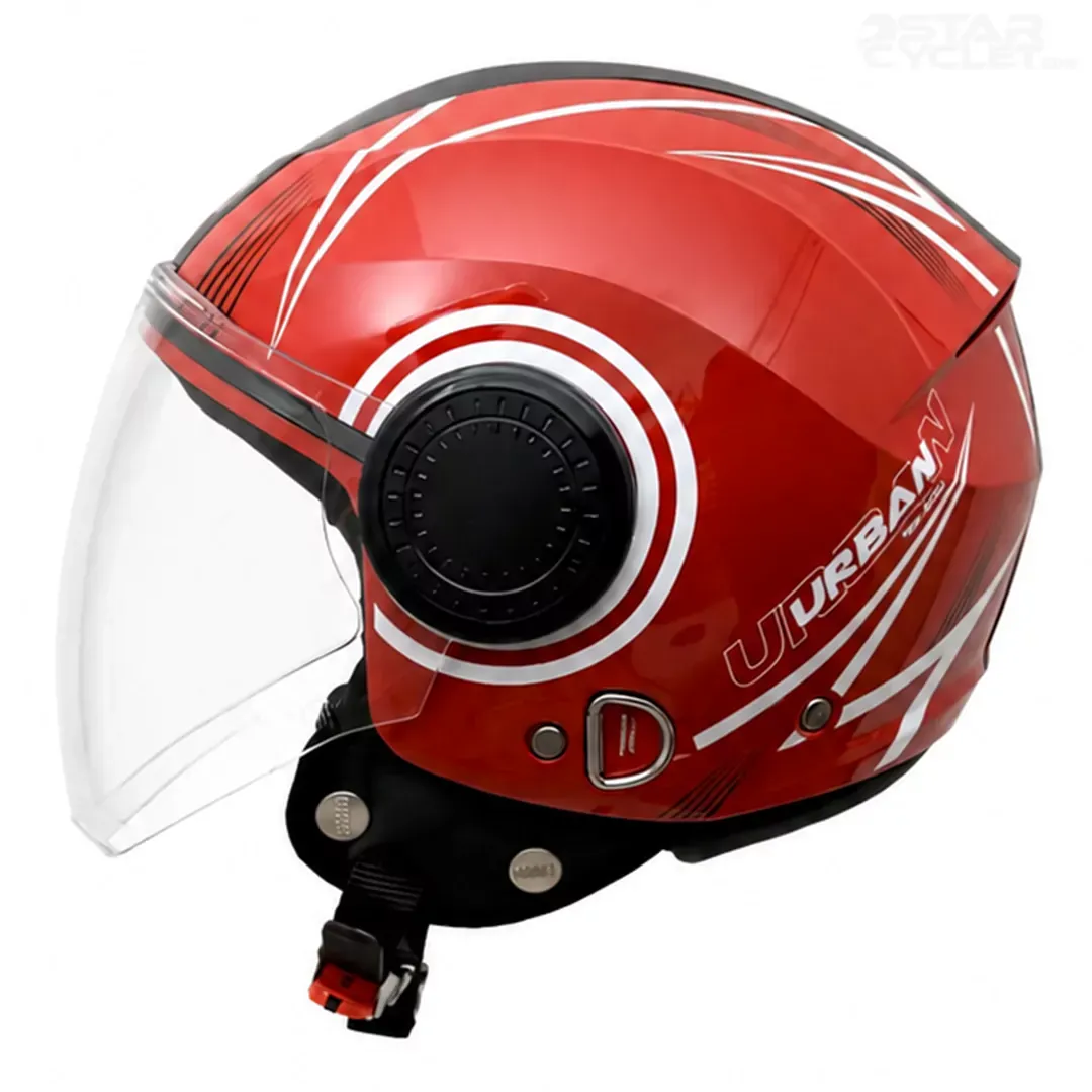 خرید ‏کلاه کاسکت بدون فک استادز مدل URBAN SUPER RED BLACK WHITE