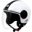 ‏کلاه کاسکت بدون فک استادز مدل URBAN SUPER WHITE BLACK LINE