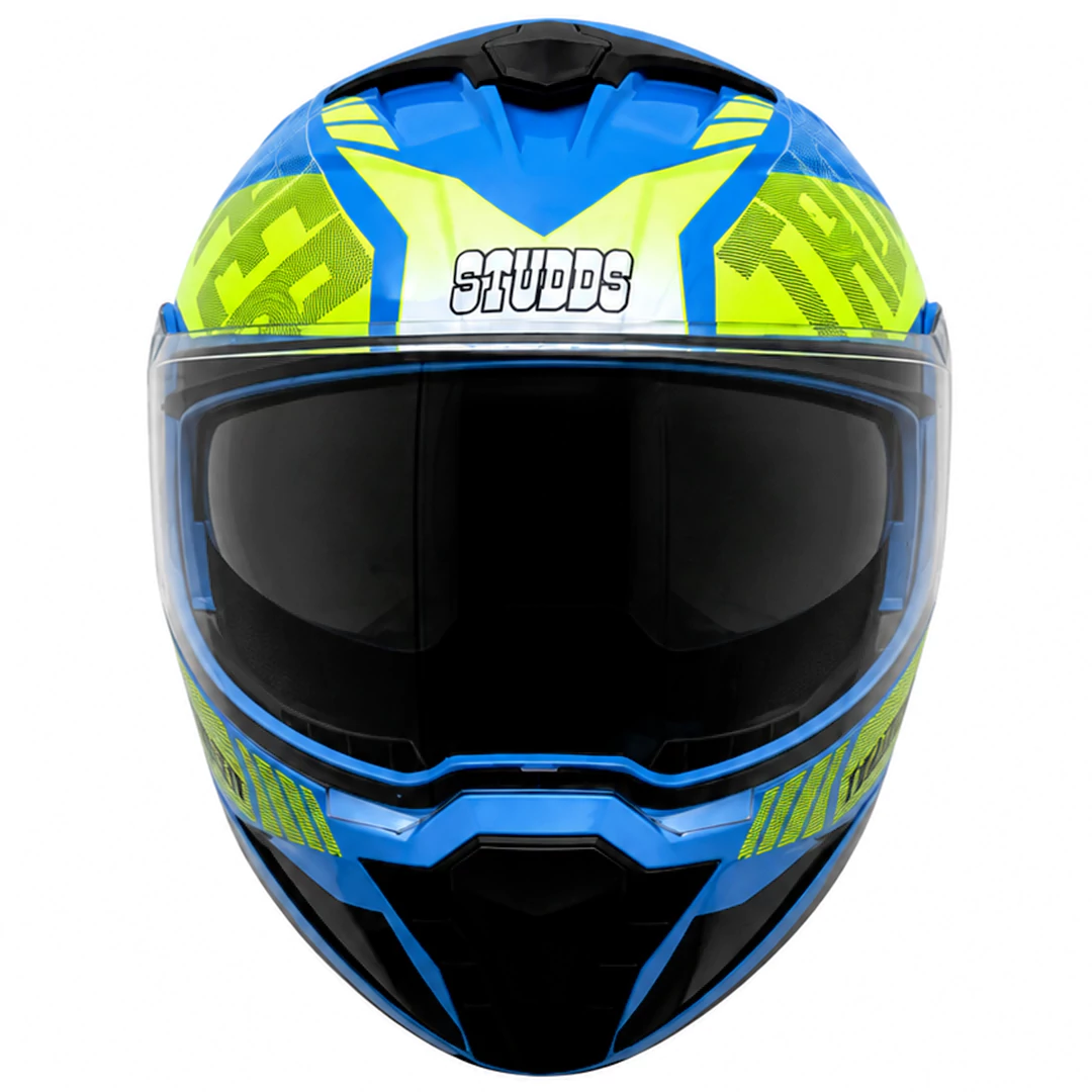 عکس ‏کلاه کاسکت فک متحرک استادز مدل TROOPER D1 BLUE PHOSPHORIC