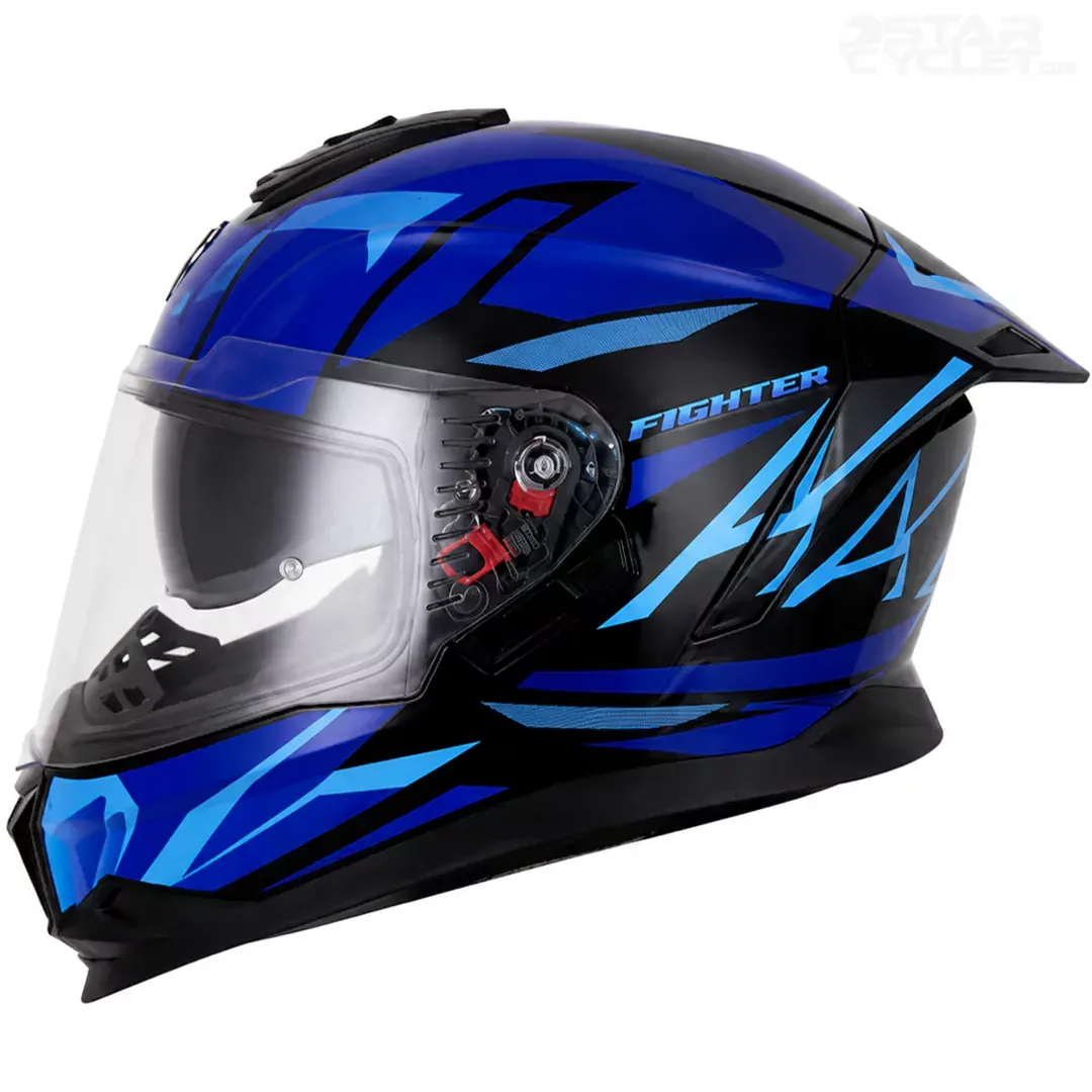 خرید کلاه کاسکت فک ثابت STEELBIRD مدل BLACK BLUE