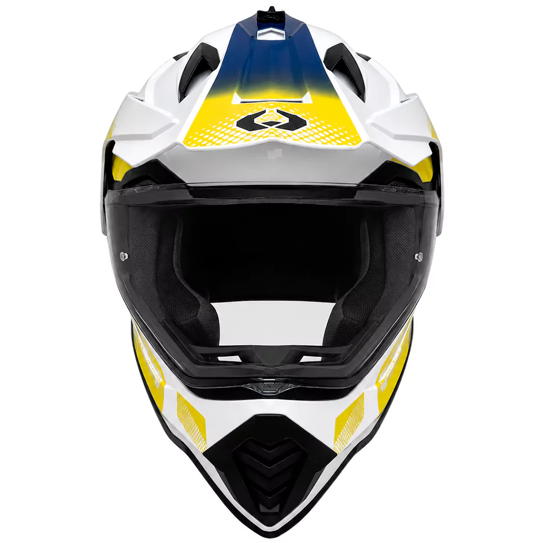 عکس کلاه کاسکت ادونچری سومان مدل M10 FUSION BLUE YELLOW