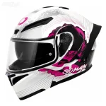 کلاه کاسکت فک متحرک دخترانه SOMAN مدل SM955-S PEONY WHITE PINK