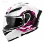 کلاه کاسکت فک متحرک دخترانه SOMAN مدل SM955-S PEONY WHITE PINK