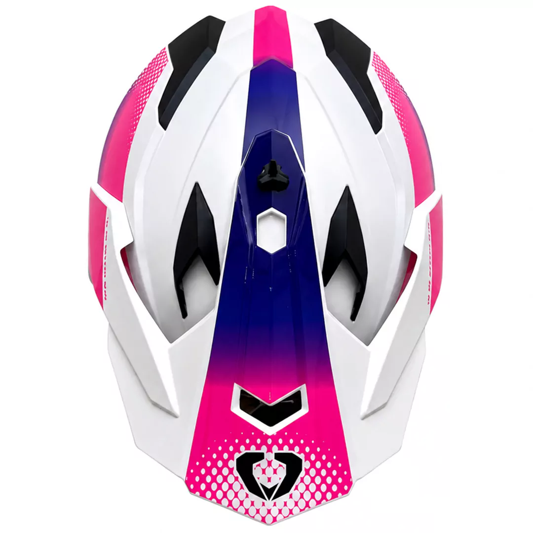 خرید کلاه کاسکت ادونچری سومان مدل M10 FUSION PINK BLUE از نمایندگی