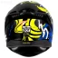 عکس کلاه کاسکت فک ثابت STEELBIRD مدل TSBH57 FIGHTERE BLACK BLUE WHITE YELLOW