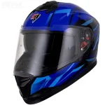 کلاه کاسکت فک ثابت STEELBIRD مدل BLACK BLUE
